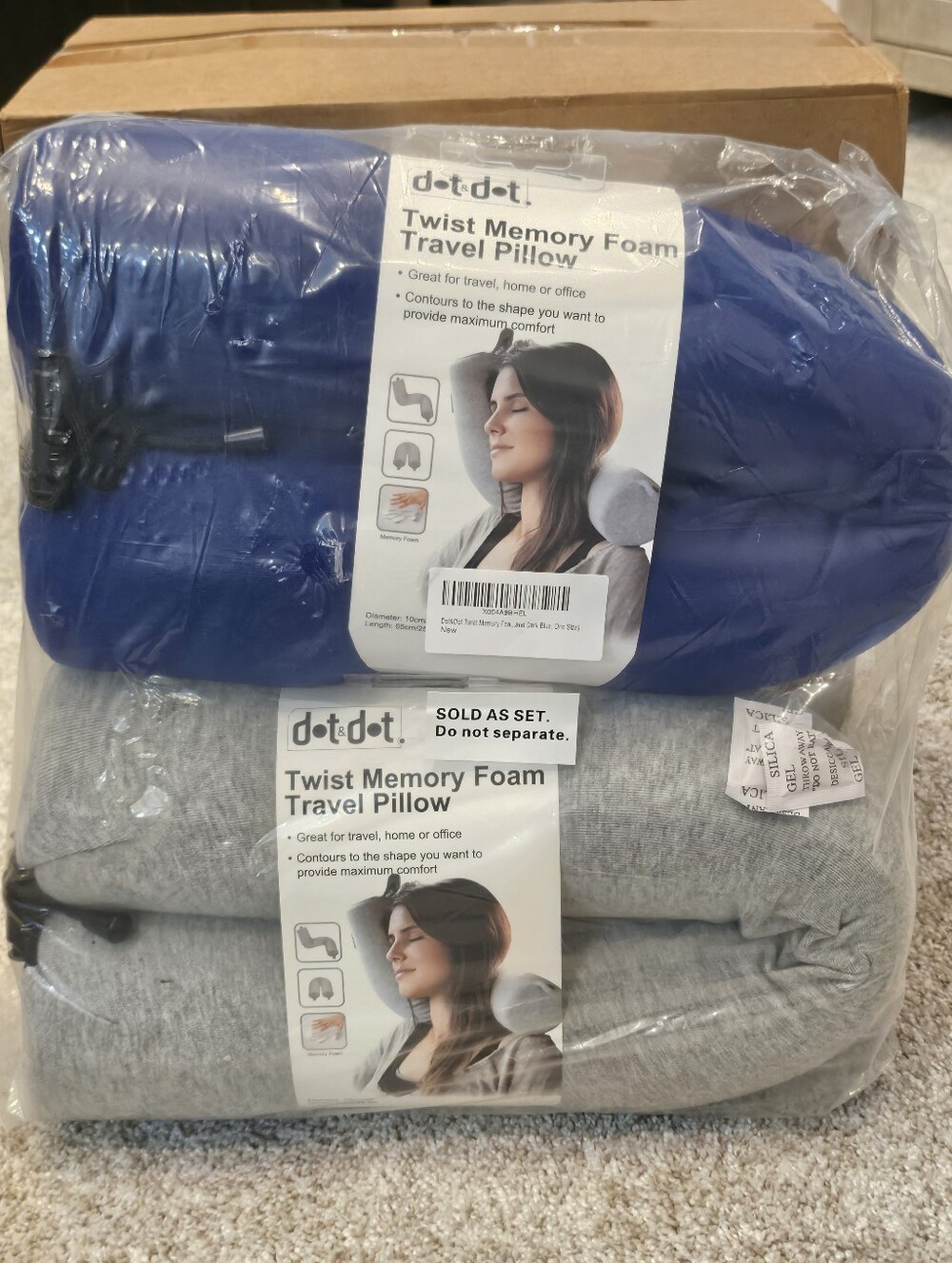 Brand New Dot&Dot Twist Memory Foam Travel Neck Pillow